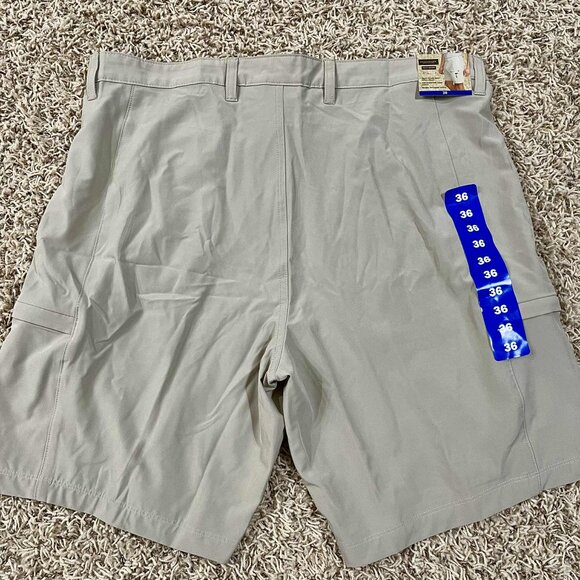 Legendary Outfitters Men’s Soft Cargo Tech Shorts Tan, Size 36 (New) - Picture 2 of 12